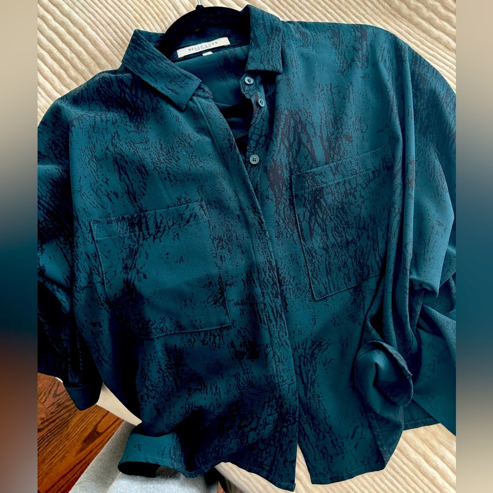 Bella Luxx Los Angeles blouse, green, small